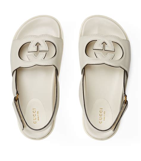 gucci sandala|white gucci sandles.